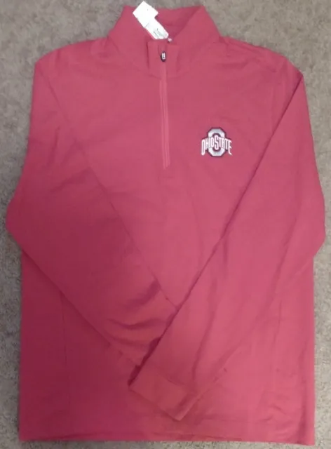 Cutter & Buck Ohio State University Men's CB DryTec 1/4 Zip Pullover Med NWT