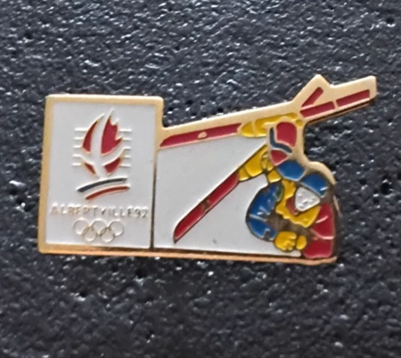 Jeux Olympiques - Pin's Jeux Olympiques Albertville 92 Saut à Sky