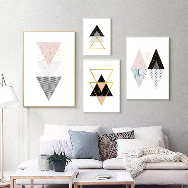 Nordic Abstract Geometric Canvas Poster Wall Art Print Painting Home Decoration