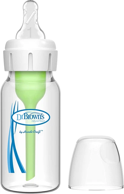 Dr. Brown's Options + botella de vidrio estrecho de 120 ml anticólicos