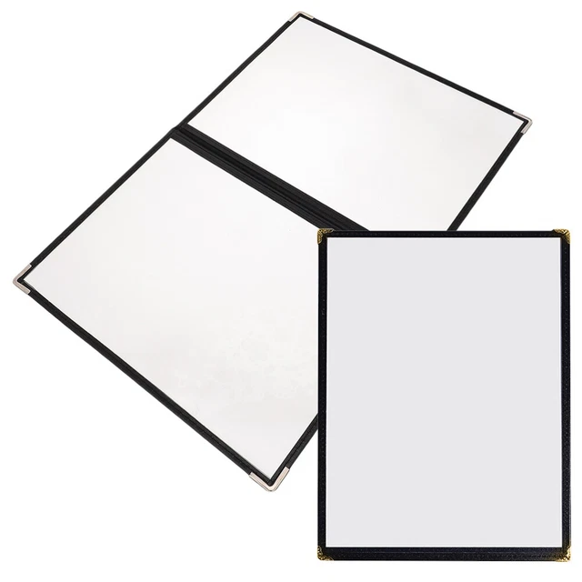 2 Pcs Recipe Folder Pvc Menu Cover Recipe Binders Paper Binder