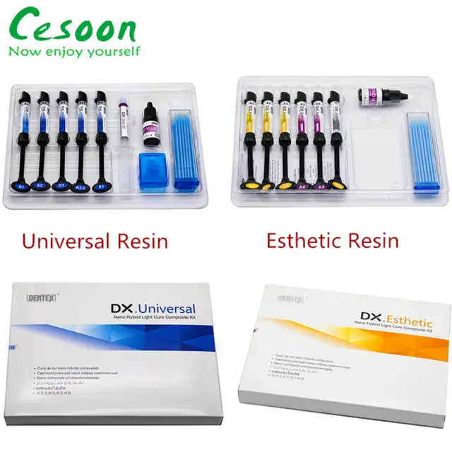Esthetic /Universal Dental Light Cure Composite Resin Kit Teeth Restoration
