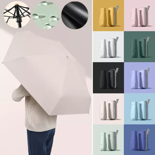 6 Folding Anti-UV Sun/Rain Mini Windproof Ultra Light Pocket Parasol Umbrella