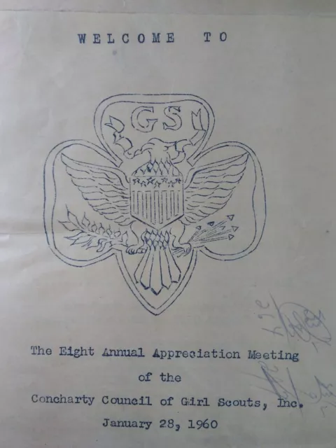 Columbus GA Girl Scout Program Vtg 1960