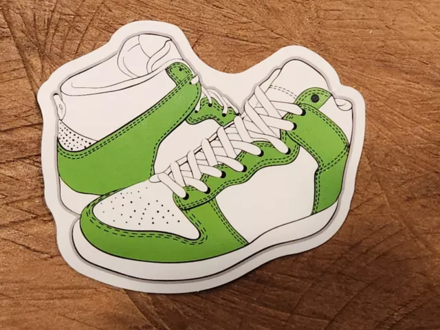 Lime Green Basketball TENNIS SHOE Sticker Hip Hop Laptop Sticker Chromebook