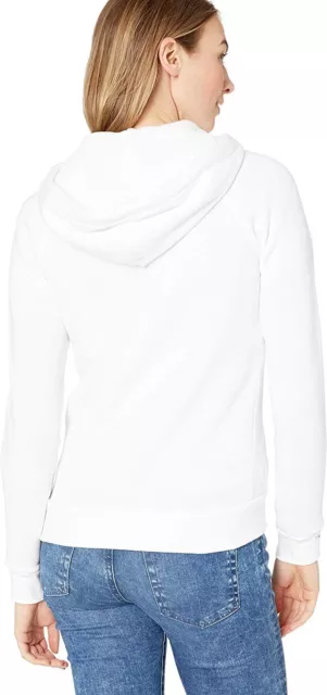 Alternative 167699 Womens Adrian Fleece Zip Front Hoodie Eco White Size Small 2