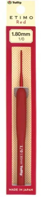 Tulip Etimo RED Häkelnadeln Garnhäkelnadel mit Softgriff 1,80 - 6,50mm