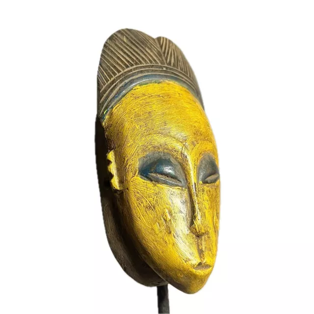 African Masks Guro Yaure Portrait Mask Cote D'Ivoir Hand Carved Wall Hanging-855