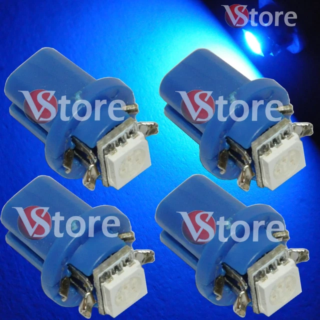 4 LED POUR Tableau de Bord T5 B8.5D SMD Bleu Ampoules W5 EUR 5,40 ...