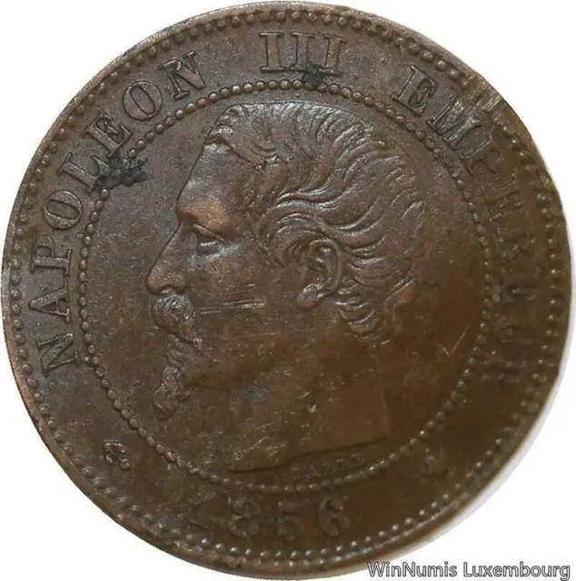 R9809 2 Centimes Napoleon III 1854 BB Strasbourg -> Make Offer