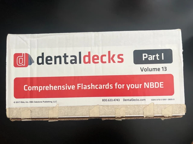 NBDE DENTAL DECKS: Part 1, Volume 13 (2017) $50.00 - PicClick