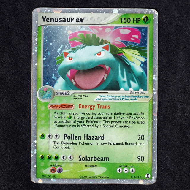 [PO] VENUSAUR EX Pokemon HOLO RARE EX Fire Red Leaf Green set 112/112 Eng POOR