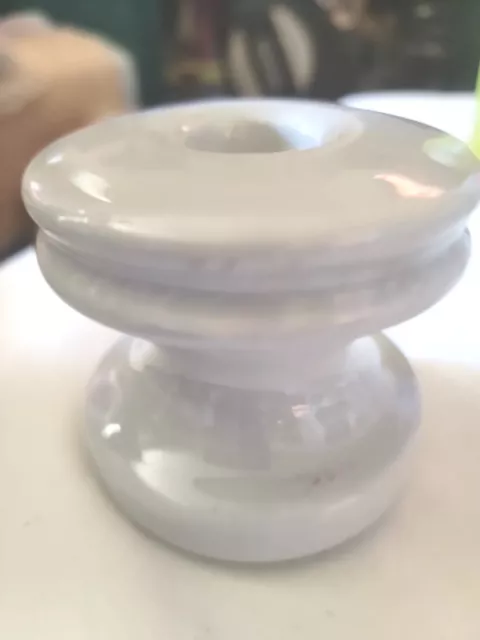 Porcelain Insulator Light Grey 3”H. Popular item. Cooool! Marble