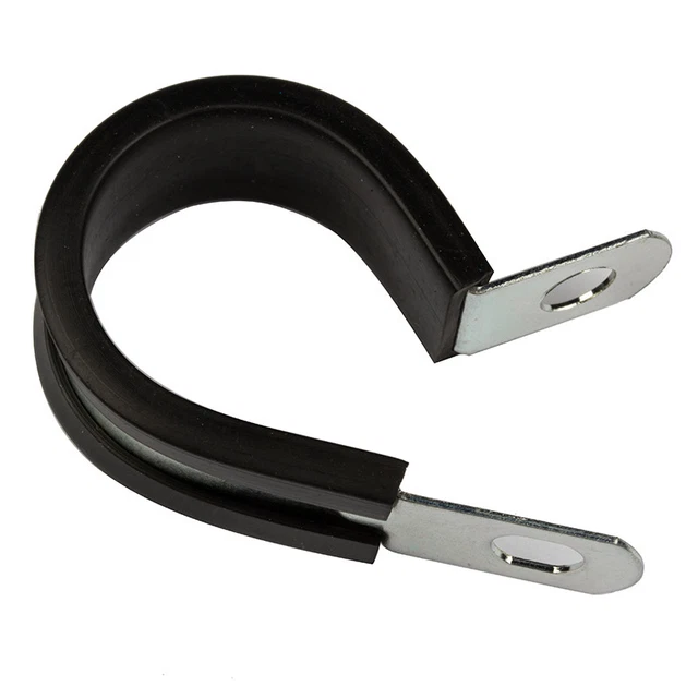 Lot De 2 Colliers De Serrage "P Clip" Avec Doublure EPDM - Diamètre 48mm - Acier Inox 304 - Pour Câbles/tuyaux