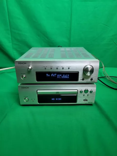 Denon Stereoanlage, DRA-F107, DCD-F107, Receiver und CD Player, Silber