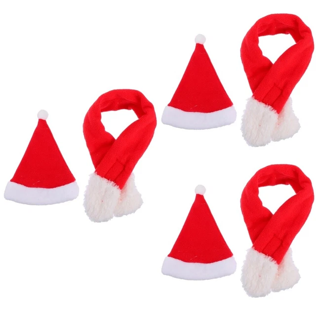 3 Sets Hund Santa Outfit Katzen-Weihnachtsoutfit Weihnachten Hut Outfit