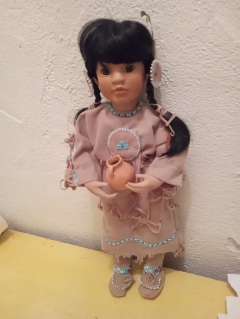 Chenoa Indian Doll Heritage Signature Collection Native American Porcelain Doll 3