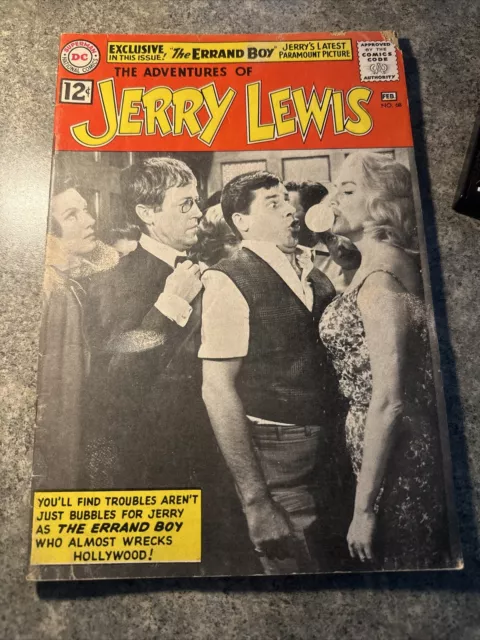 ADVENTURES of JERRY LEWIS  #68 (1962) Movie PHOTO Cover Bubblegum DC Comic Book