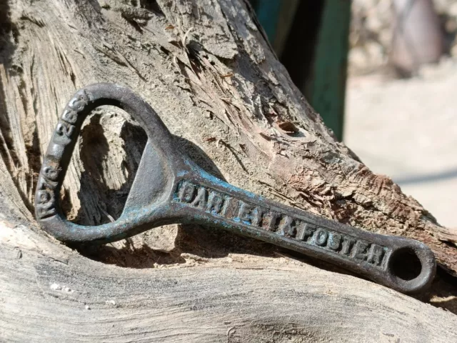 Old Vintage Rare Rustic Iron Barnett & Foster Bottle / Can Opener Made In London