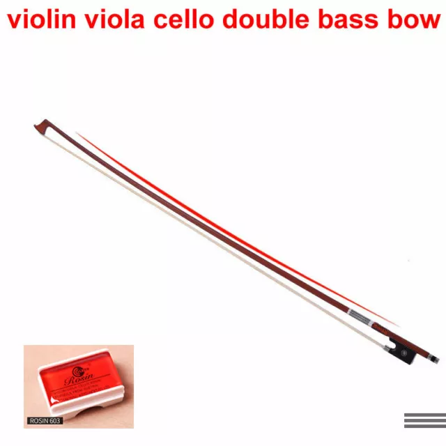 violin viola cello double bass bow Brazilwood Mongolian Horsehair free rosin