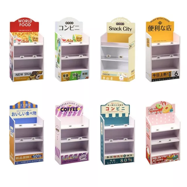 PVC Dollhouse Minimart Shelves Multicolor Showcase Cabinet