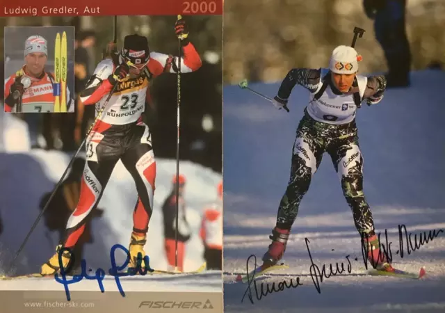 LOT 2 Autogramme Ludwig GREDLER Österreich + Simone GREINER-PETTER-MEMM USA xyz