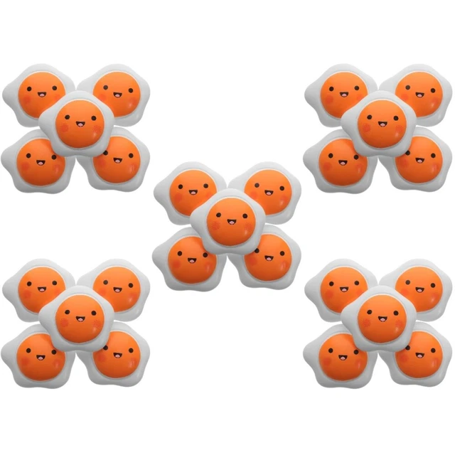 5 piezas Adornos de muñecas emo huevos escalfados huevos para decorar redondos