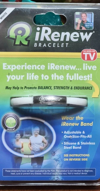 iRenew Bracelet White One Size As Seen on TV Balance Strength Endurance New