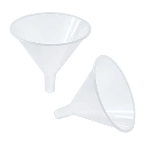 Sscon 2pcs 150ml Lab Funnel Plastic Laboratory Filter Funnel Wide Mouth Clear