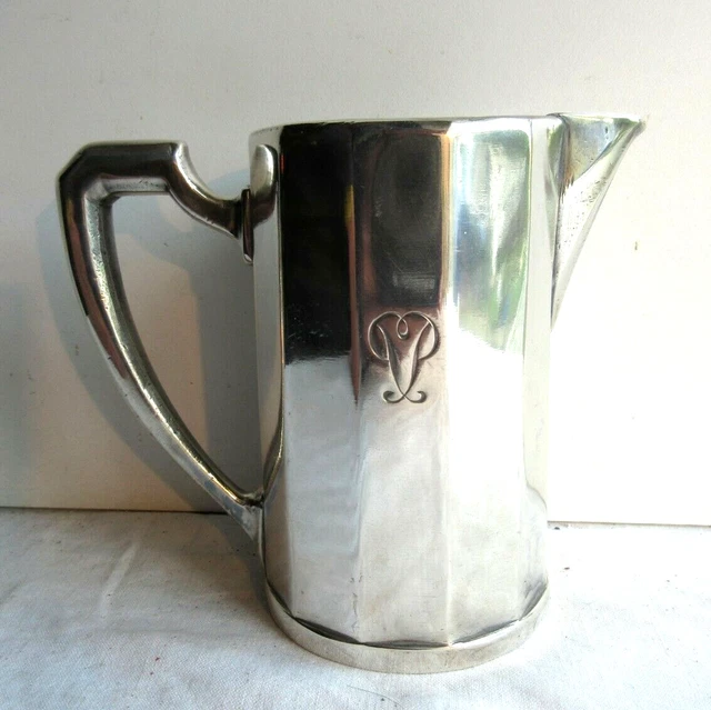 Pot à Lait Ancien / Crémier En Métal Argenté - Vintage - Sans Marque