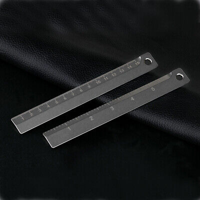 EDC Portable TC4 Titanium Alloy Ruler Double Side 6 Inch /15CM Scale Multi Tool