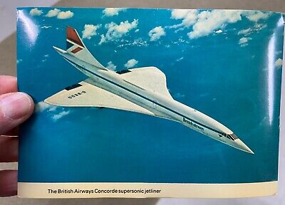 British Airways Concorde inflight airline aircraft postcard