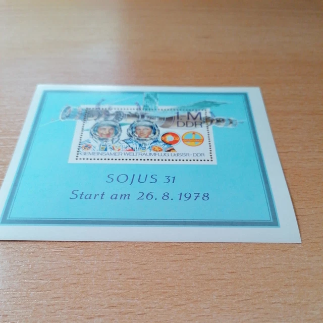 DDR 1978 BLOCK 53 MiNr 2363 Gemeins. Weltraumflug UdSSR- DDR SOJUS 31 POSTFRISCH