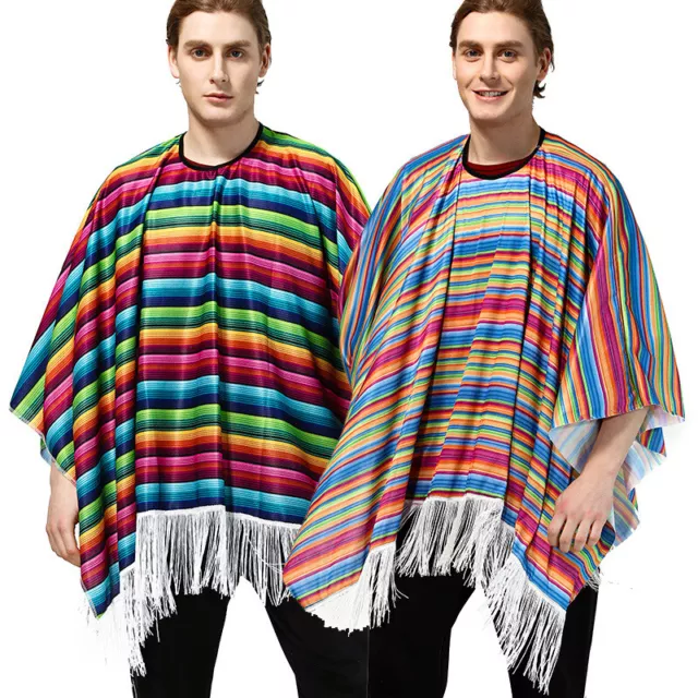 Hot Festival Party Men's Mexican Clothing Mexican Ethnic Style Tassel Cloak