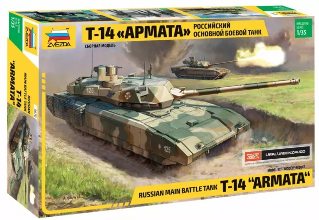 Russian Modern Réservoir T-14 " Armée " 1:3 5 Plastique Model Kit Zvezda