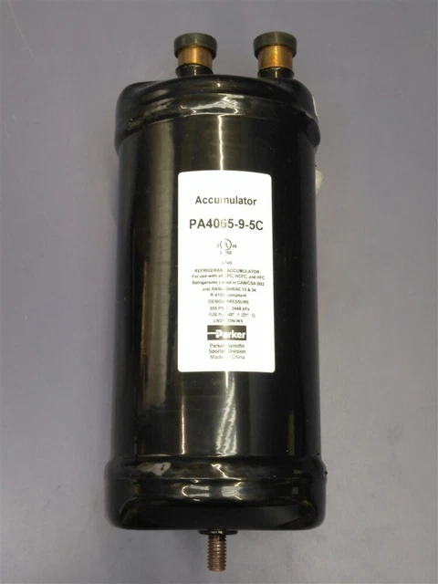 PARKER PA4065-9-5C Suction Line Accumulator Dia. 4 in x H 9 in.