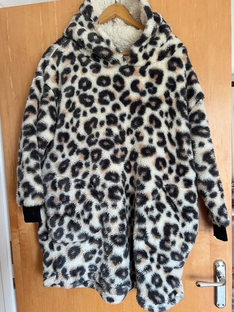 PRIMARK LEOPARD PRINT SNUDDIE Hooded Oversize Blanket Hoodie