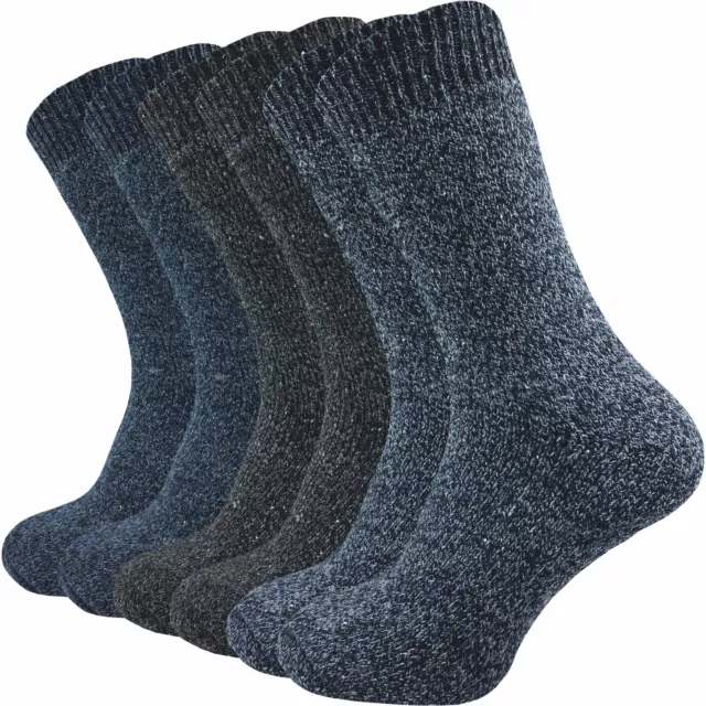 6 Paar Herren Thermo Norweger Socken | Wollsocken | Wintersocken | Vollplüsch