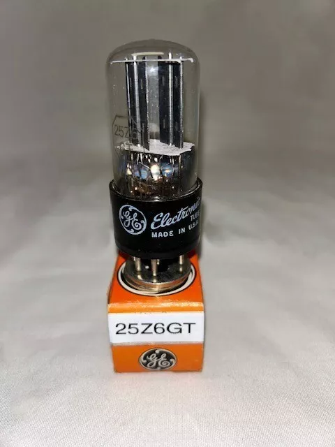 GE 25Z6GT Radio Vacuum Tube, NOS, NIB Tested Strong Guaranteed!