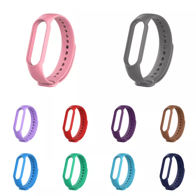 For Xiaomi Mi Band 5 or 6 Strap Fitness Watchband Bracelet Silicone Wristband 2