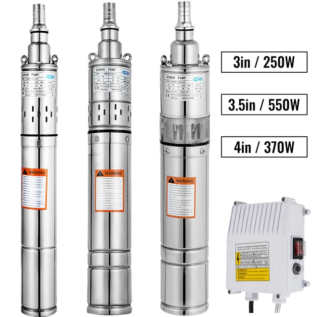 Hilvert HT-ROBSON Pompe Sous-marine 3 780 L/h 750 W 85 M Tête 80 Mm Pompe Incluse Armoire De Commande