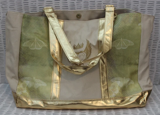 Bolso de hombro Close To My Heart color beige/verde/dorado nuevo sin etiquetas