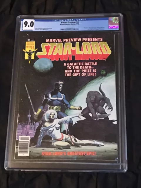 1978 Marvel Preview #14 CGC 9.0 VFNM Jim Starlin Star-Lord Cover