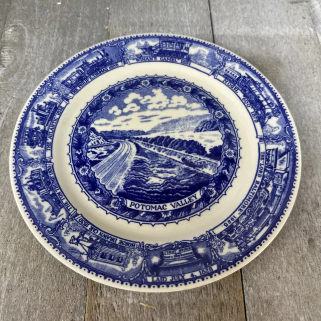 Shenango Baltimore & Ohio Railroad Luncheon Plate  8"  "Potomac Valley"
