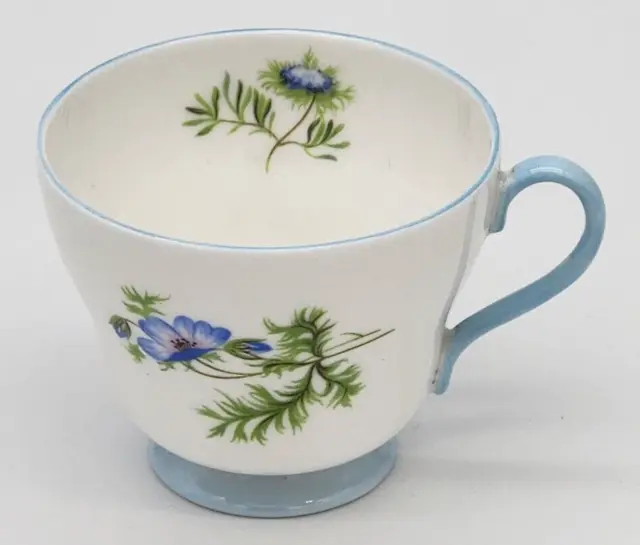Shelley Tea Cup Blue Poppy Pattern 14168 REPLACEMENT Fine Bone China Vintage