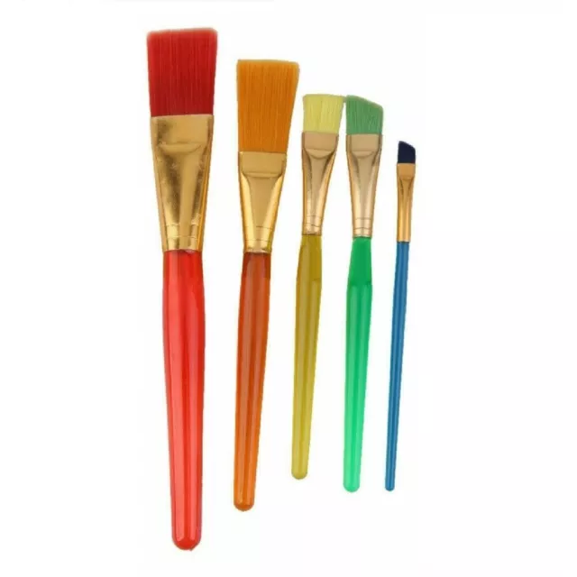3Pc CHUNKY PAINT BRUSHES Kids/Toddlers Artist Brush Set Thick Wide