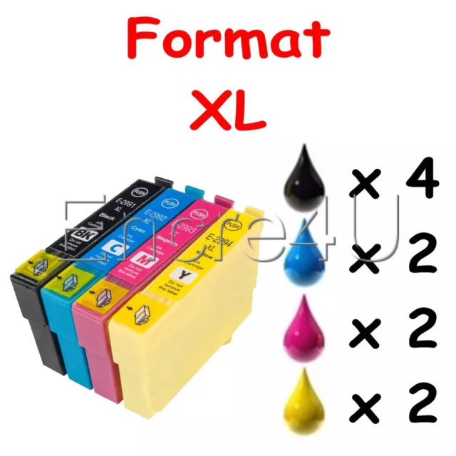 10 cartouches d'encre compatible T29 2996 XL non oem Epson pour imprimante XP435