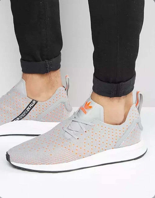 ADIDAS ORIGINALS ZX Flux Primeknit Trainers In Grey S76370 UK 5.5