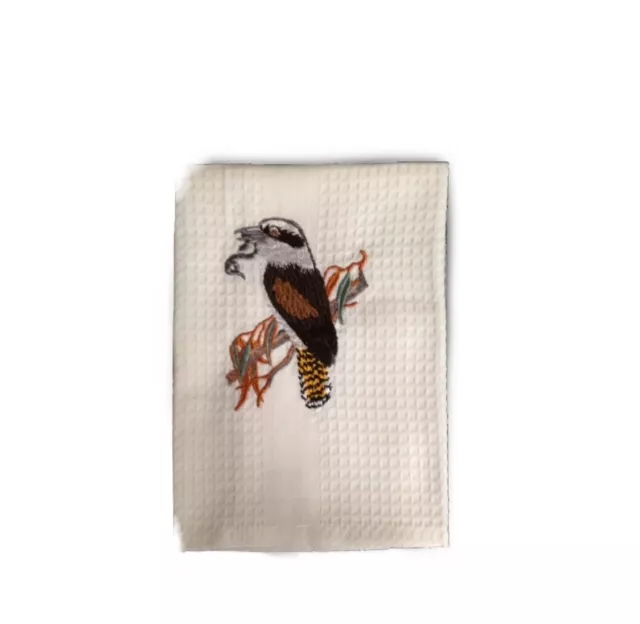 Emroidered Tea Towel - ' Kookaburra  '