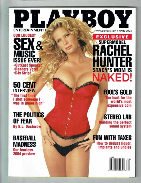 PLAYBOY MAGAZIN US April 2004 Rachel Hunter Mit Mittelfaltung Ungelesen